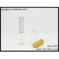 Forme spéciale transparente & vide Lip Gloss Tube AG-DT01, AGPM emballage cosmétique, couleurs/Logo personnalisé